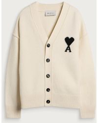 Ami Paris - Contrasted Adc Cardigan - Lyst