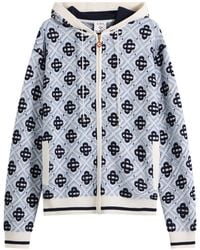 CASABLANCA - Monogram Zip Up Hoodie - Lyst