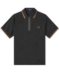 Fred Perry - Half Zip Polo Shirt - Lyst