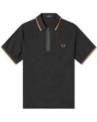 Fred Perry - Half Zip Polo Shirt - Lyst