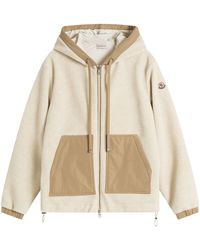 Moncler - Teddy Fleece Zip Up Hooded Fleece - Lyst