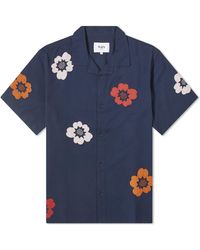Wax London - Didcot Applique Floral Vacation Shirt - Lyst