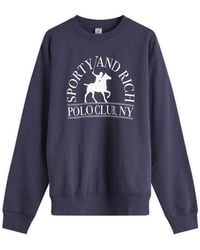 Sporty & Rich - Polo Club Crew Sweatshirt - Lyst