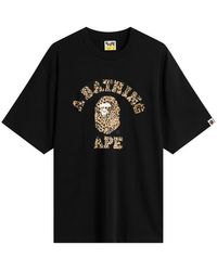 A Bathing Ape - Wild Leopard College T-Shirt - Lyst