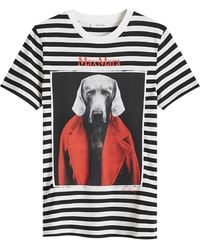 Max Mara Dog Star Cotton T-shirt in Grey | Lyst Canada