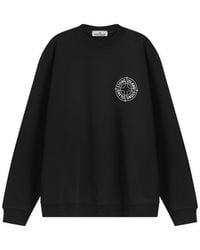 Stone Island - Outline Compass Crew Neck Sweatshirt - Lyst