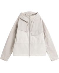 Y-3 - Cotton Blend Hooded Jacket - Lyst