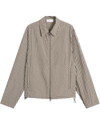 Moncler - Checked Zip Up Shirt Jacket - Lyst