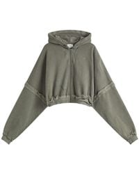 Joah Brown - Deconstructed Crop Zip Hoodie - Lyst