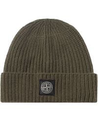 Stone Island - Wool Patch Beanie Hat - Lyst