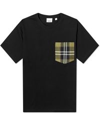 Burberry - Carrick Checked Pocket T-Shirt - Lyst