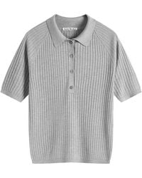 Acne Studios - Kamanda Lightweight Base Layer Knitted Polo Top - Lyst