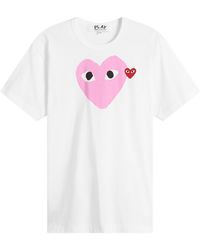 COMME DES GARÇONS PLAY - Heart Colour Heart T-Shirt - Lyst