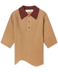 Toga - Wave Knit Polo Shirt Top - Lyst