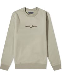Fred Perry - Embroidered Crew Sweater - Lyst