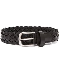 Anderson's - Narrow Leather Woven Belt - Lyst