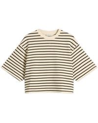 Anine Bing - Myers Cropped Stripe T-Shirt - Lyst