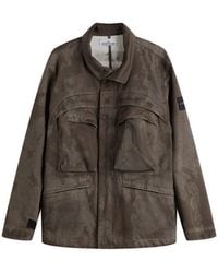 Stone Island - Raso Gommato 3L Laser Camo Field Jacket - Lyst