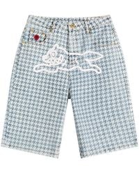 ICECREAM - Houndstooth Running Dog Denim Shorts - Lyst