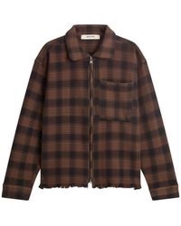 About Blank - Plaid Zipped Overshirt - Lyst