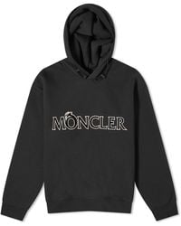 Moncler - Dragon Flocked Logo Popover Hoody - Lyst