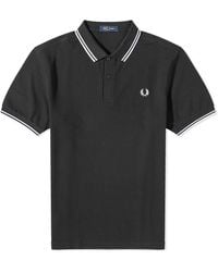 Fred Perry - Slim Fit Twin Tipped Polo Shirt - Lyst