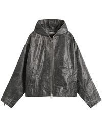 Cole Buxton - Cb Hooded Leather Jacket - Lyst