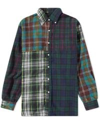 Beams Plus - End. X 'Ivy League' Button Down Flannel Check Panel Shirt - Lyst