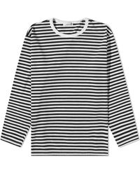 Nanamica Long Sleeve Coolmax Stripe T-shirt - Black