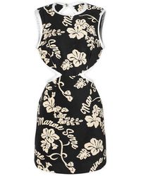 Marine Serre - Jersey Jacquard Floral Mini Dress - Lyst