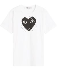COMME DES GARÇONS PLAY - Studded Large Heart T-Shirt - Lyst