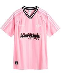 adidas - Striped Jersey T-Shirt - Lyst