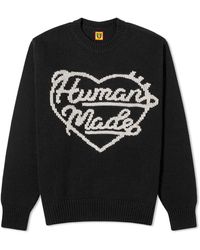 Human Made - Knitted Heart Crew Neck Jumper - Lyst