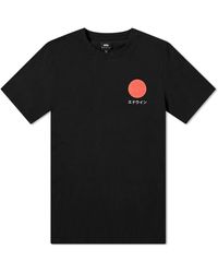 Edwin - Black Cotton Japanese Sun Print T Shirt - Lyst