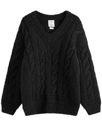 Visvim - V-Collegium Hand-Knit Sweater - Lyst