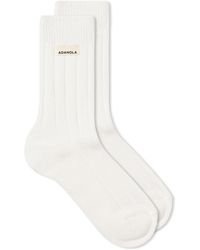 ADANOLA - Chunky Cotton Rib Socks - Lyst