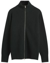 John Smedley - Mallam Cashmere Rib Zip Through - Lyst