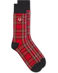 Fred Perry - F Perry Authentic Royal Stewart Tartan Sock - Lyst