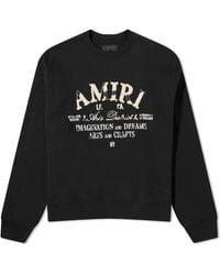 Amiri - Distressed Arts District Crew Sweater - Lyst