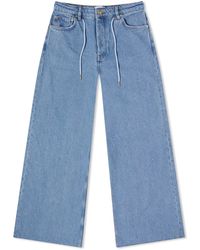 Ganni - Wide Drawstring Jeans - Lyst