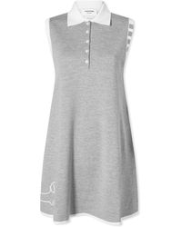 Thom Browne - Hector Intarsia Polo Mini Dress - Lyst