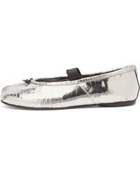 Maison Margiela - Metallic Crackle Tabi Ballet Shoe - Lyst