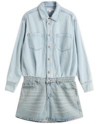 GOOD AMERICAN - Denim Shirt Dress - Lyst