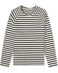Nudie Jeans Nudie Long Sleeve Otto Breton Striped T-shirt - Multicolour