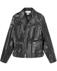 Alexander McQueen - Distressed Essential Leather Biker Jacket - Lyst