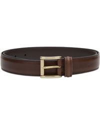 Anderson's - Andersons Narrow Stitch Trimmed Leather Belt - Lyst