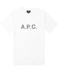 A.P.C. - James Paisley Logo T-Shirt - Lyst