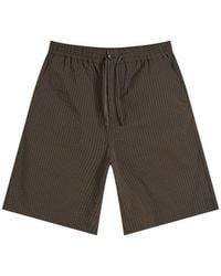 Maison Kitsuné - Elasticated Seersucker Bermuda Shorts - Lyst