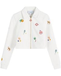 Casablanca - Elements En Crayon Crop Track Jacket - Lyst