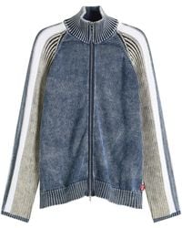 DIESEL - Knit Zip Cardigan - Lyst